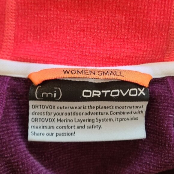 ORTOVOX FLEECE KNIT PLUS HOODIE ZIP-UP WOMEN'S FITTED MERINO INSIDE WOOL sz S - Picture 8 of 9